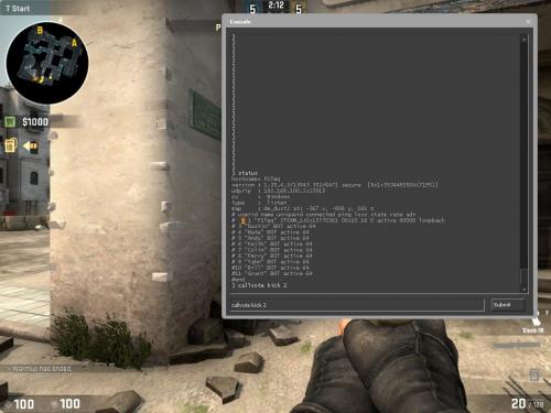 Как кикнуть самого себя в cs go. Как кикнуть себя через консоль?