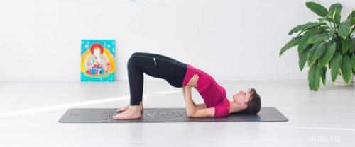 Сету Бандха Сарвангасана с болстером. Сету Бандха Сарвангасана — Поза Моста