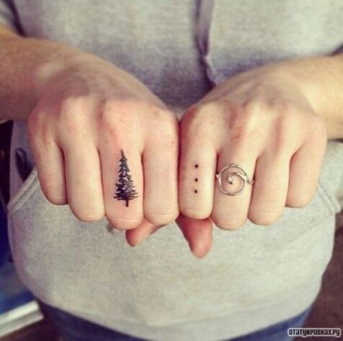 Татуировка точки, три точки