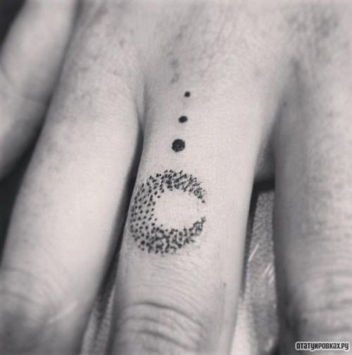 Татуировка точки, три точки