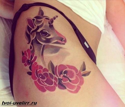 Значение тату единорог. Татуировка единорог 11