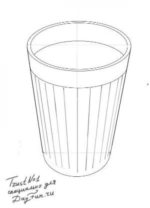 Стакан с водой рисунок. Как нарисовать стакан карандашом поэтапно