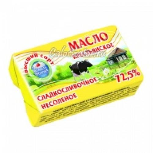 Масло 72 5 калорийность. Масло сливочное крестьянское несолёное 72,5%
