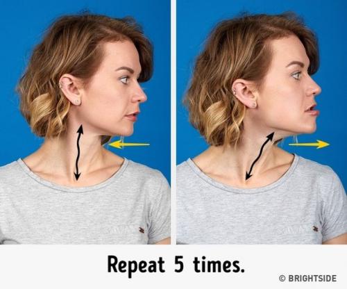 5 самых эффективных упражнений, чтобы избавиться от двойного подбородка. 03