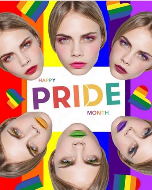 Кара дельвин активно поддерживает ЛГБТ. 03