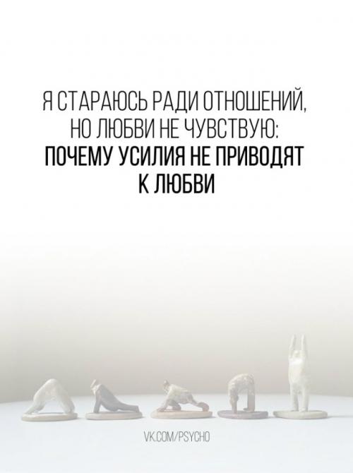 Я стараюсь ради отношений, но любви не чувствую: почему усилия не приводят к любви.

