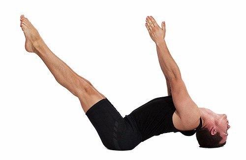 Падасана.  Анатомия: верх спины / грудная клетка / пресс/живот / бедра.