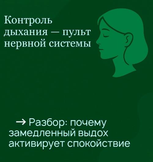 Контроль дыхания - это прямой способ влиять на состояние нервной системы.  