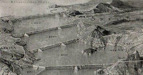 Атлантропа - безумный немецкий проект по объединению Европы и Африки.