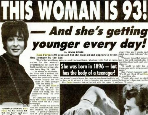 Женщина, которая в 90 выглядела на 30: реальная 