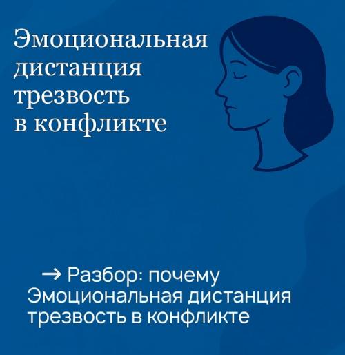 Эмоциональная дистанция - трезвость в конфликте.  