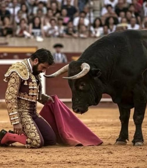 В разгар боя быков матадор Альваро манера сделал то, чего никто не ожидал. 

