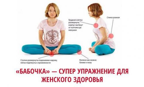 Бабочка - супер упражнение для женского здоровья.