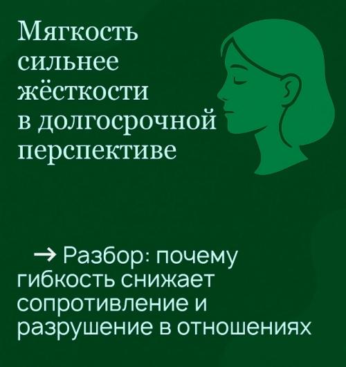 Мягкость сильнее жёсткости в долгосрочной перспективе. Мягкость сильнее жёсткости в долгосрочной перспективе.