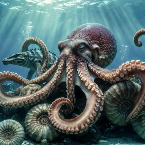 В 2026 году палеонтологи сообщили о Находке окаменелостей огромных осьминогов, живших около 100 миллионов лет назад. 02