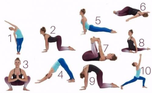 10 поз йоги на каждый день.