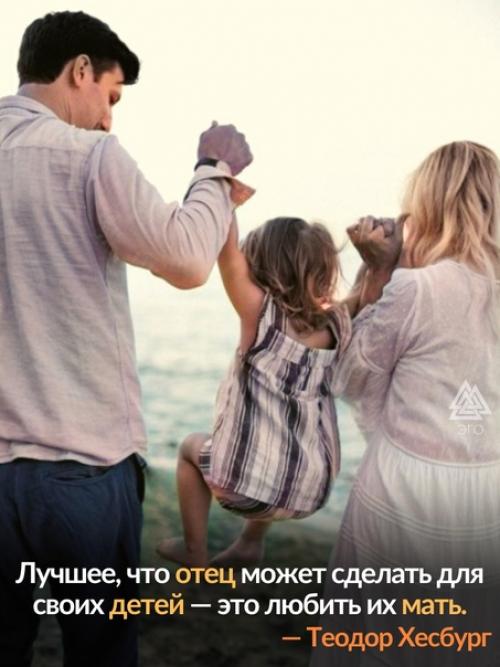 Любовь отца к матери демонстрирует детям, что семья - это единое целое, где любовь, уважение и поддержка являются основой.