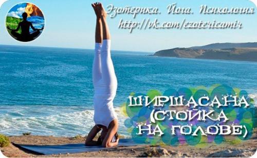Ширшасана (стойка на голове).