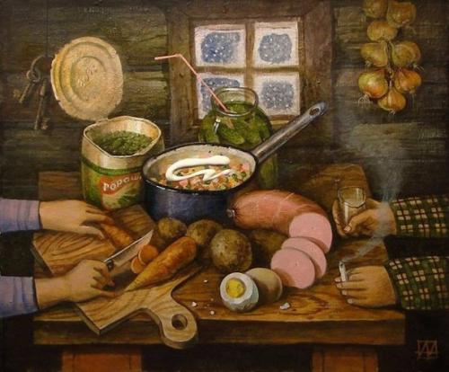 Восхитительная классика:   Новогодний антураж в картинах советских и российских художников. 02