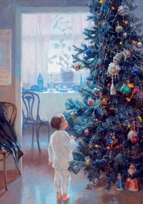 Восхитительная классика:   Новогодний антураж в картинах советских и российских художников. 01