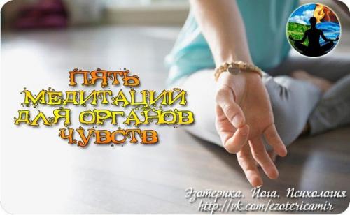 Пять медитаций для органов чувств.