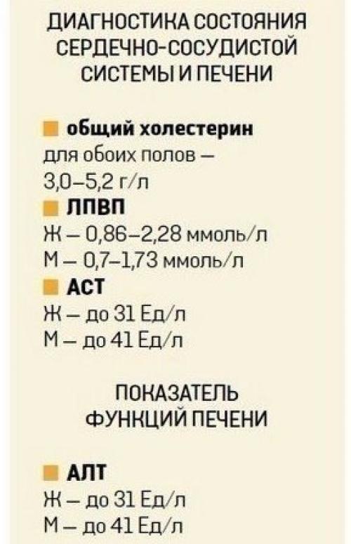 Расшифровка анализов крови с нормами. 03