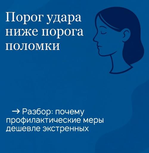 Порог удара ниже порога поломки.  