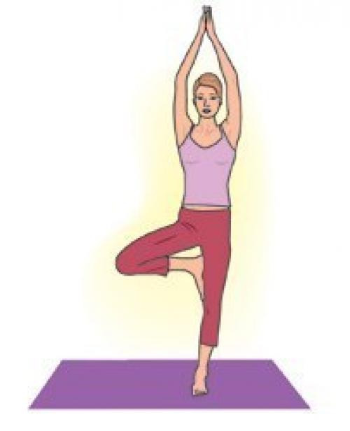 4 позы йоги от стресса и усталости.
