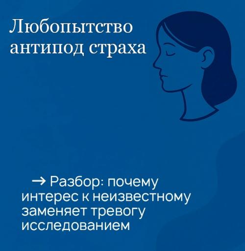 Любопытство - антипод страха.  