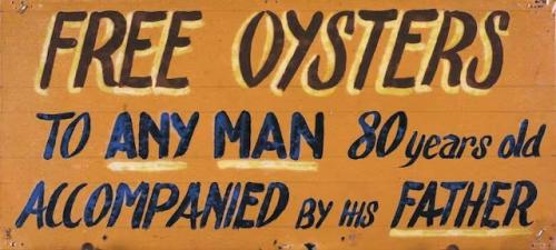 Отец и сын получили бесплатные устрицы через 54 года. 01