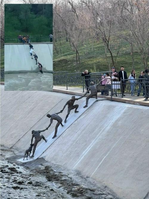 Инсталляция, от которой мурашки: в алматы увековечили момент доброты.

