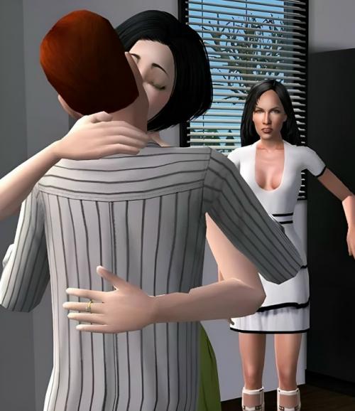 Невероятный случай из Красногорска: парень установил игру Sims 4, создал там свою копию и начал активно подкатывать к неигровым персонажам (NPC). 01