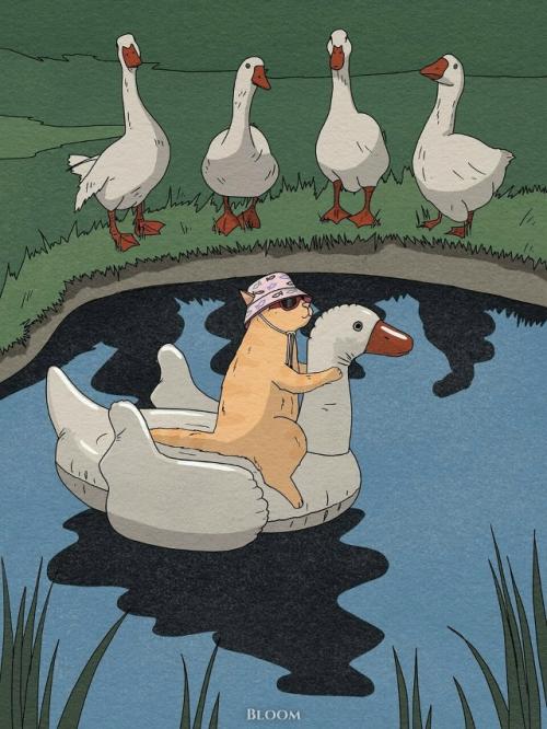 Работы Кристины Алексеевой - это одна большая вселенная котов, которые наслаждаются жизнью лучше всех нас вместе взятых. 04