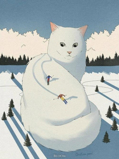 Работы Кристины Алексеевой - это одна большая вселенная котов, которые наслаждаются жизнью лучше всех нас вместе взятых. 09