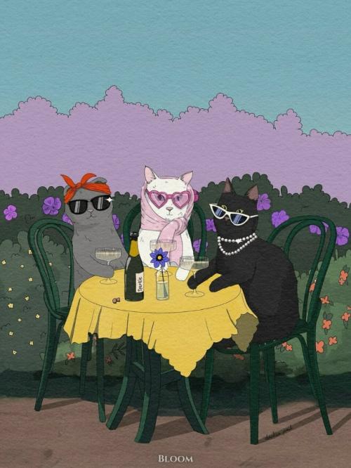 Работы Кристины Алексеевой - это одна большая вселенная котов, которые наслаждаются жизнью лучше всех нас вместе взятых. 

