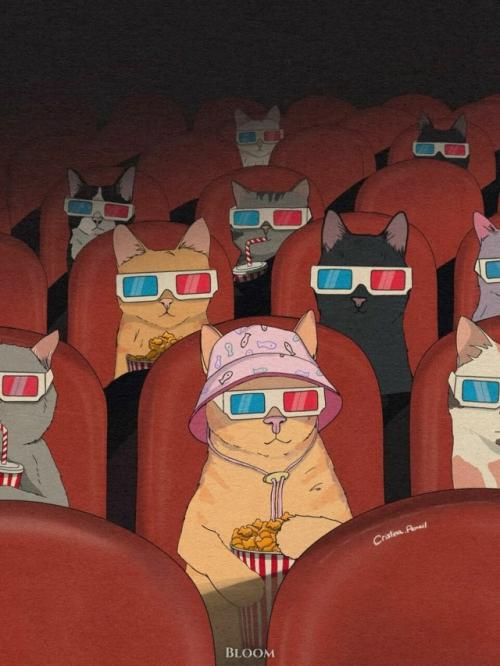 Работы Кристины Алексеевой - это одна большая вселенная котов, которые наслаждаются жизнью лучше всех нас вместе взятых. 05